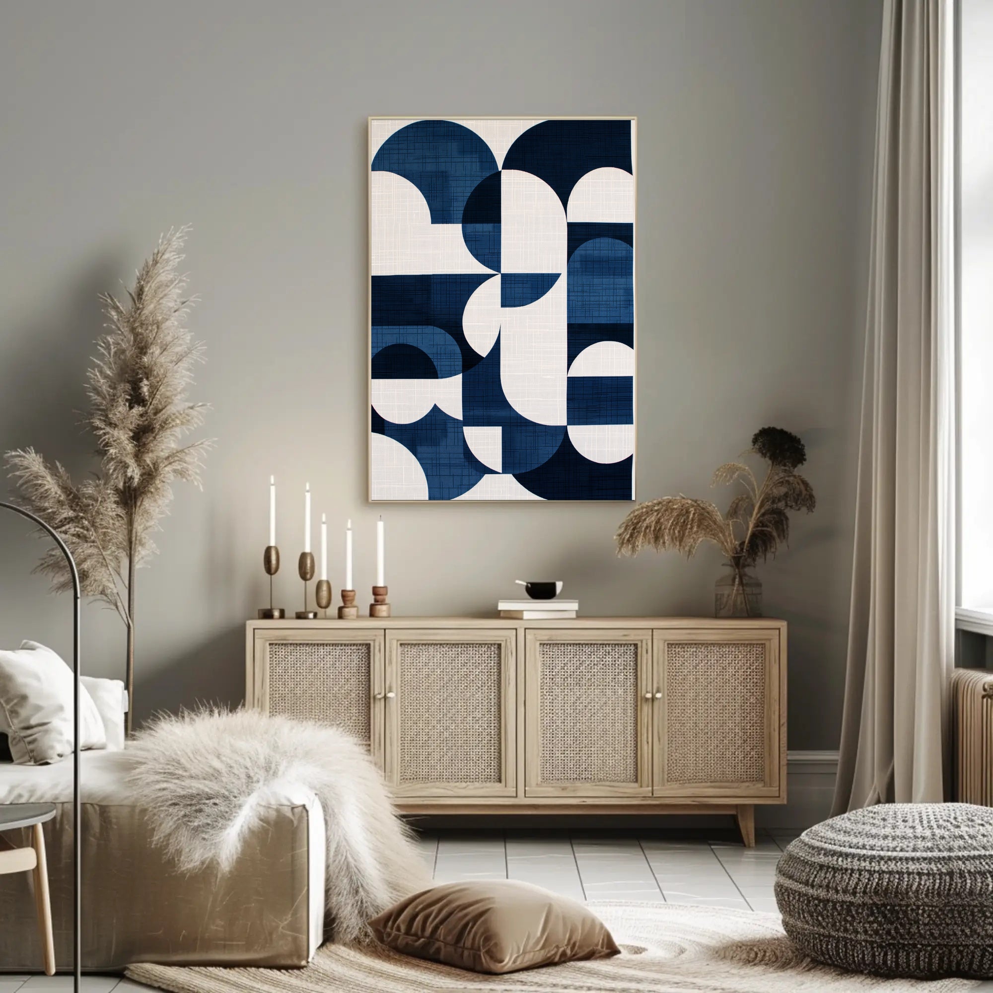 Modern Geometric Abstract Art Poster with Minimalist Design PosterGoat