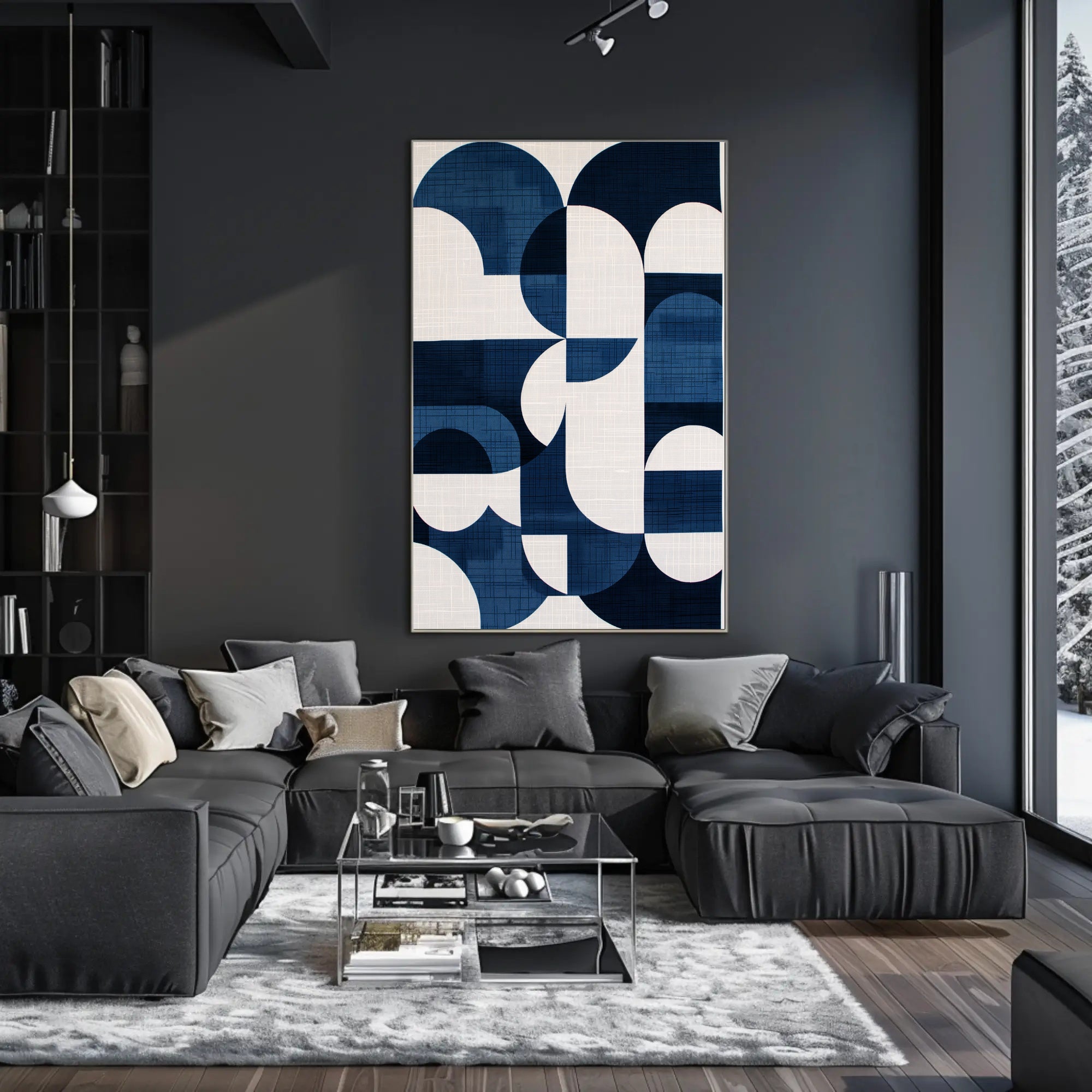 Modern Geometric Abstract Art Poster with Minimalist Design PosterGoat