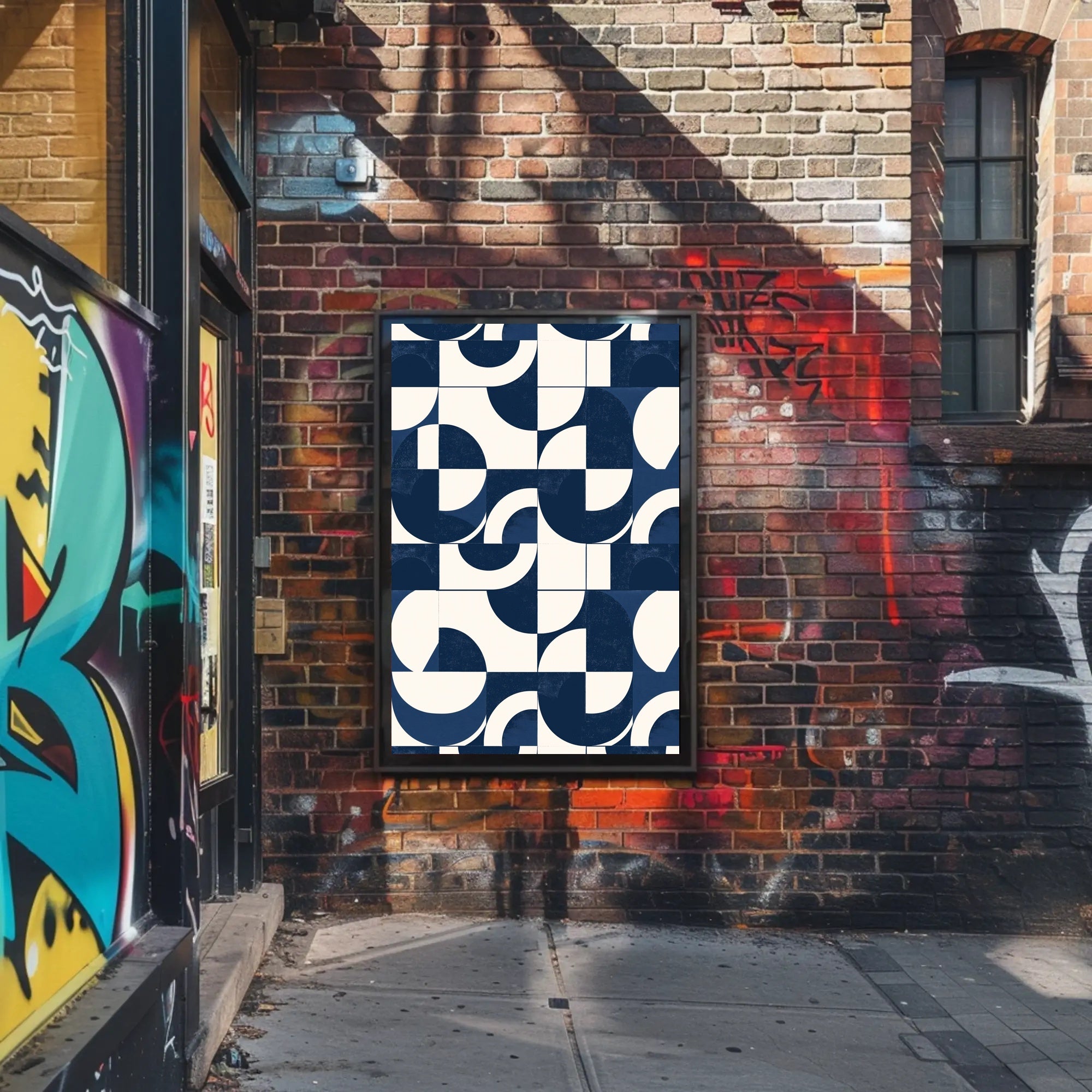 Modern Geometric Abstract Poster for Contemporary Art Spaces PosterGoat