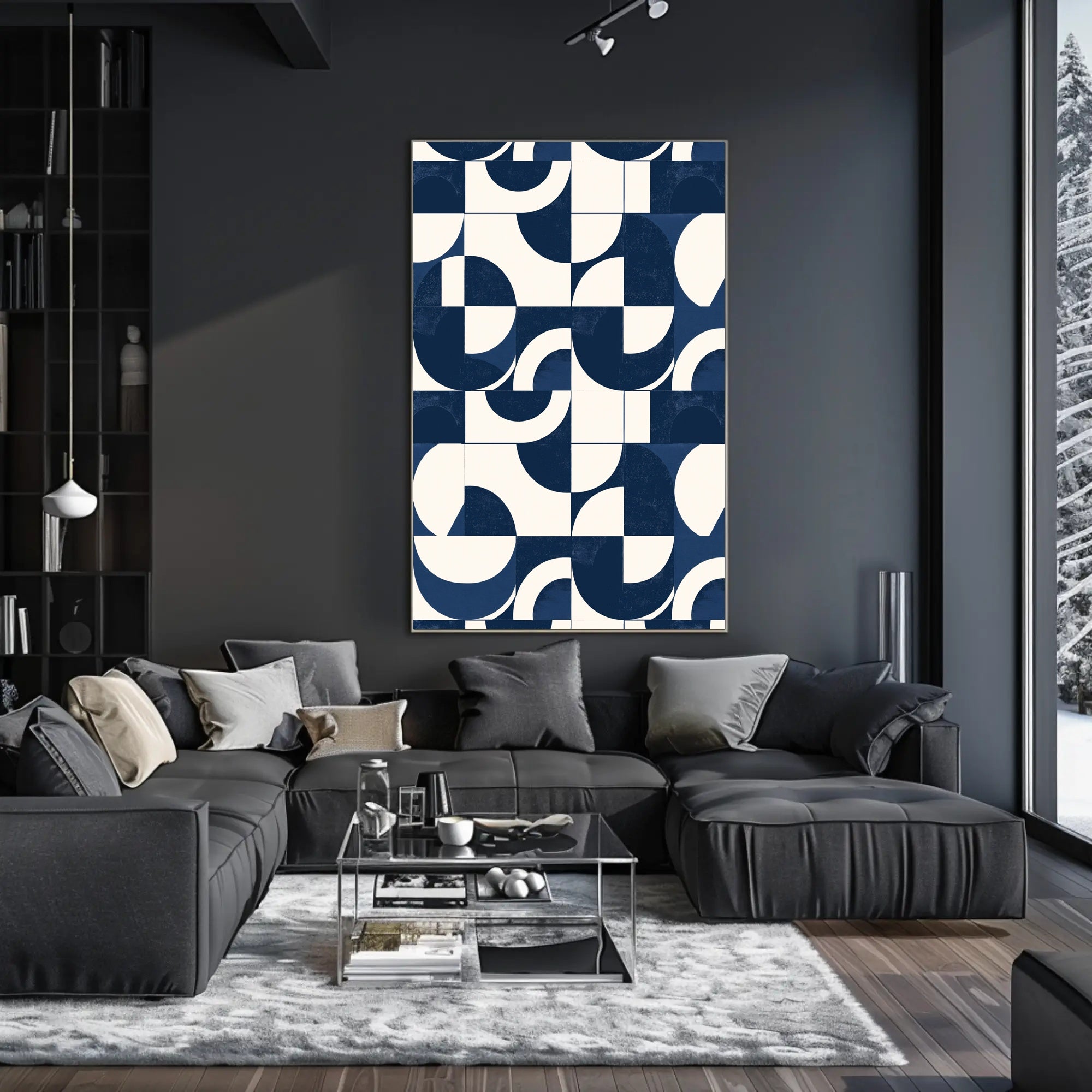 Modern Geometric Abstract Poster for Contemporary Art Spaces PosterGoat