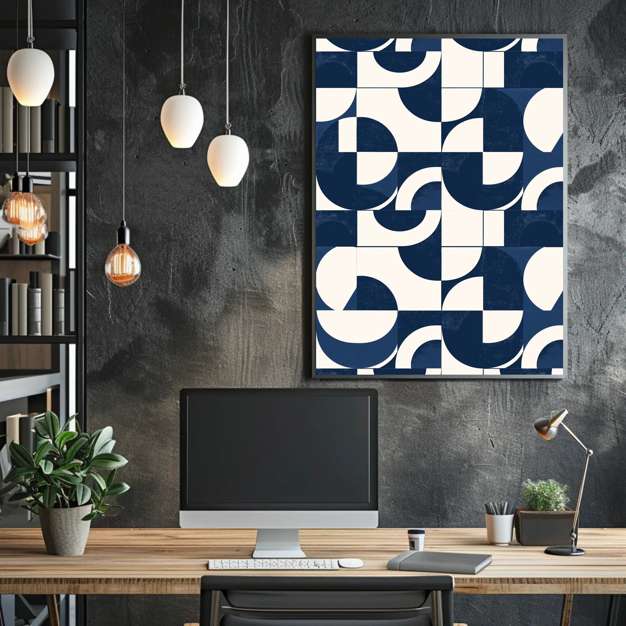 Modern Geometric Abstract Poster for Contemporary Art Spaces PosterGoat