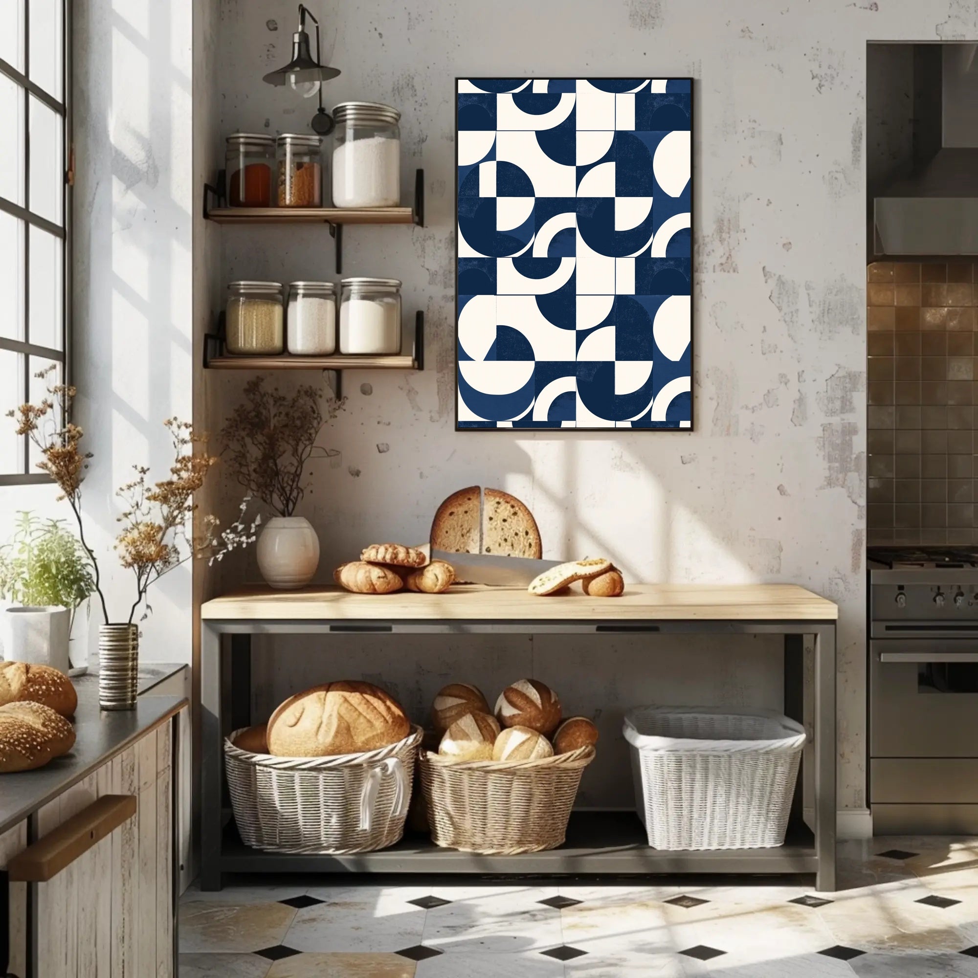 Modern Geometric Abstract Poster for Contemporary Art Spaces PosterGoat