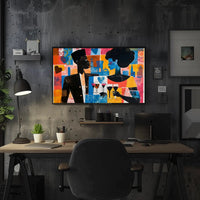 Modern Love Pop Art Cityscape Abstract Poster PosterGoat