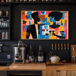 Modern Love Pop Art Cityscape Abstract Poster PosterGoat