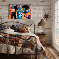 Modern Love Pop Art Cityscape Abstract Poster PosterGoat