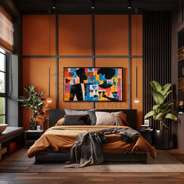 Modern Love Pop Art Cityscape Abstract Poster PosterGoat