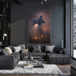 Modern Military Jet Fighter Ascension Poster PosterGoat