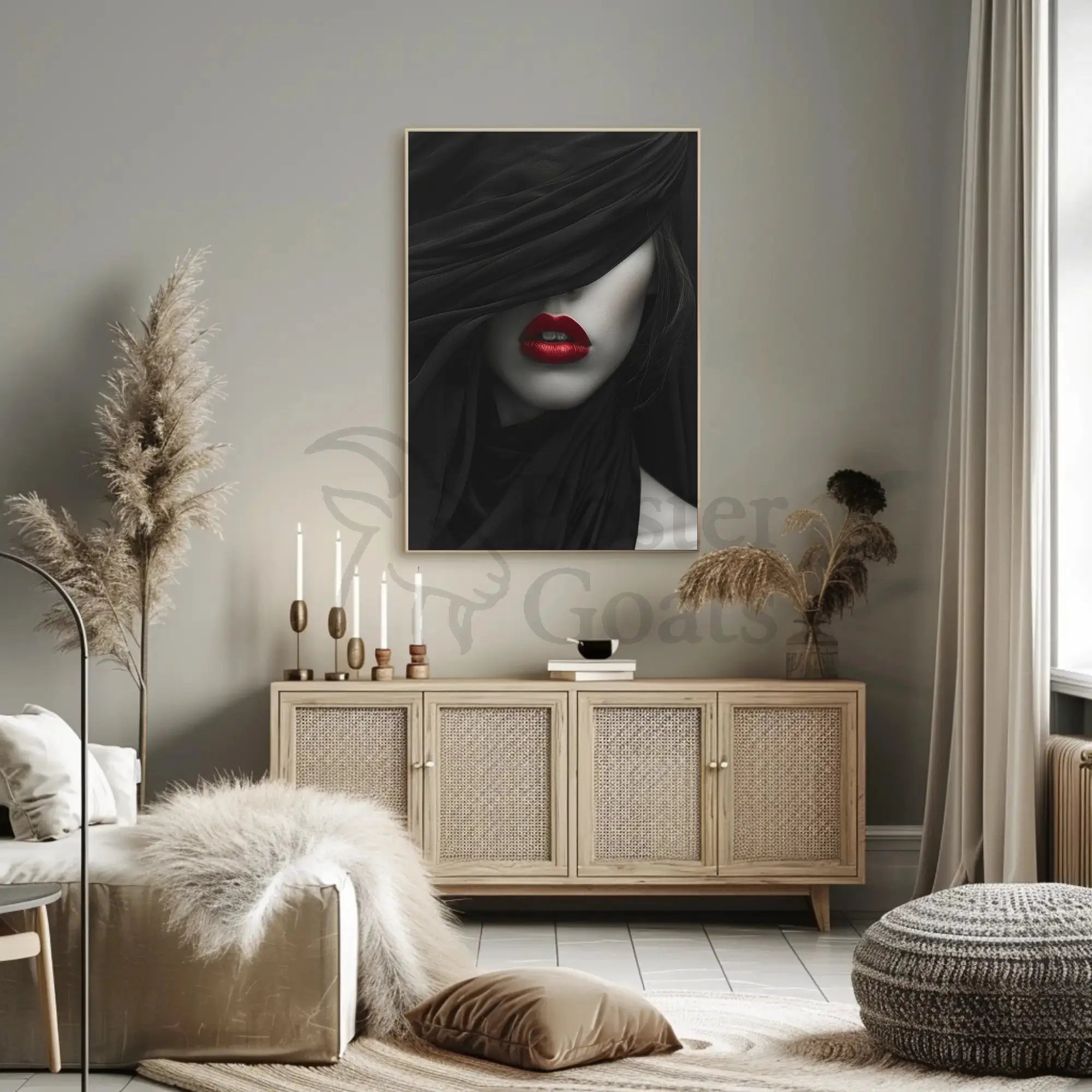 Modern Minimalist Face Art Print Poster - Artistic Poster PosterGoat