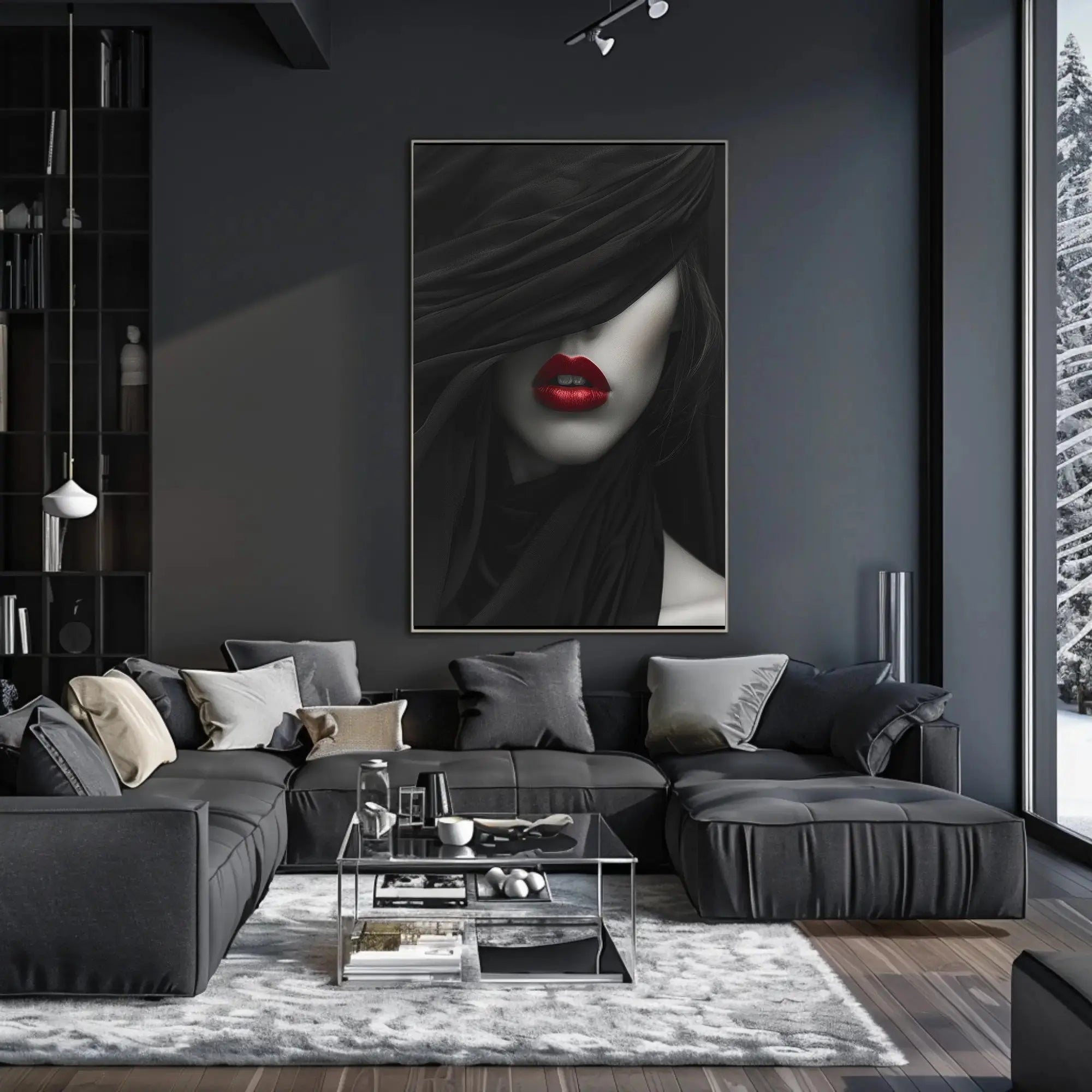 Modern Minimalist Face Art Print Poster - Artistic Poster PosterGoat