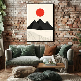 Modern Minimalist Geometric Art Print Abstract Artistic Poster PosterGoat