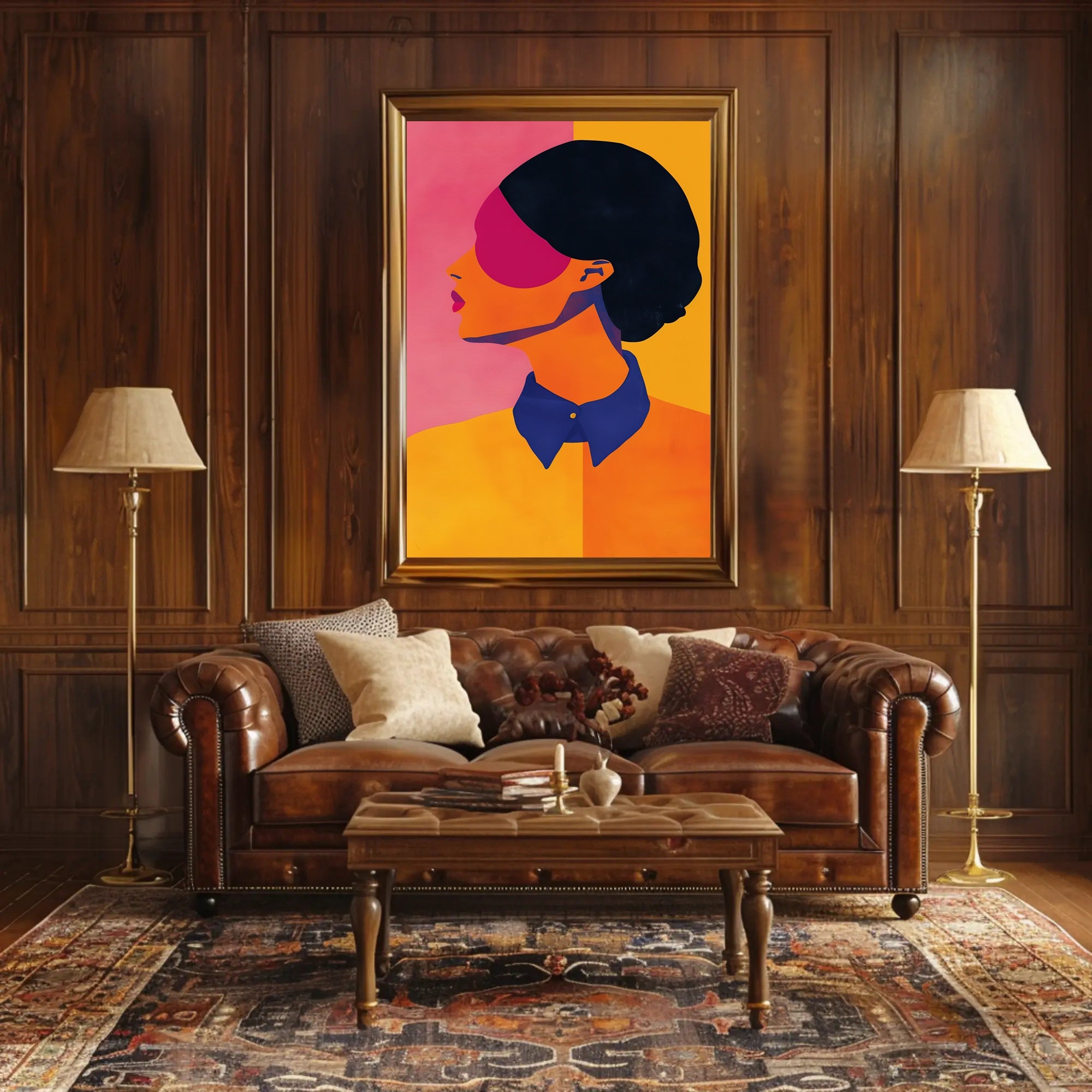 Modern Minimalist Profile Art in Abstract or Artistic Poster PosterGoat
