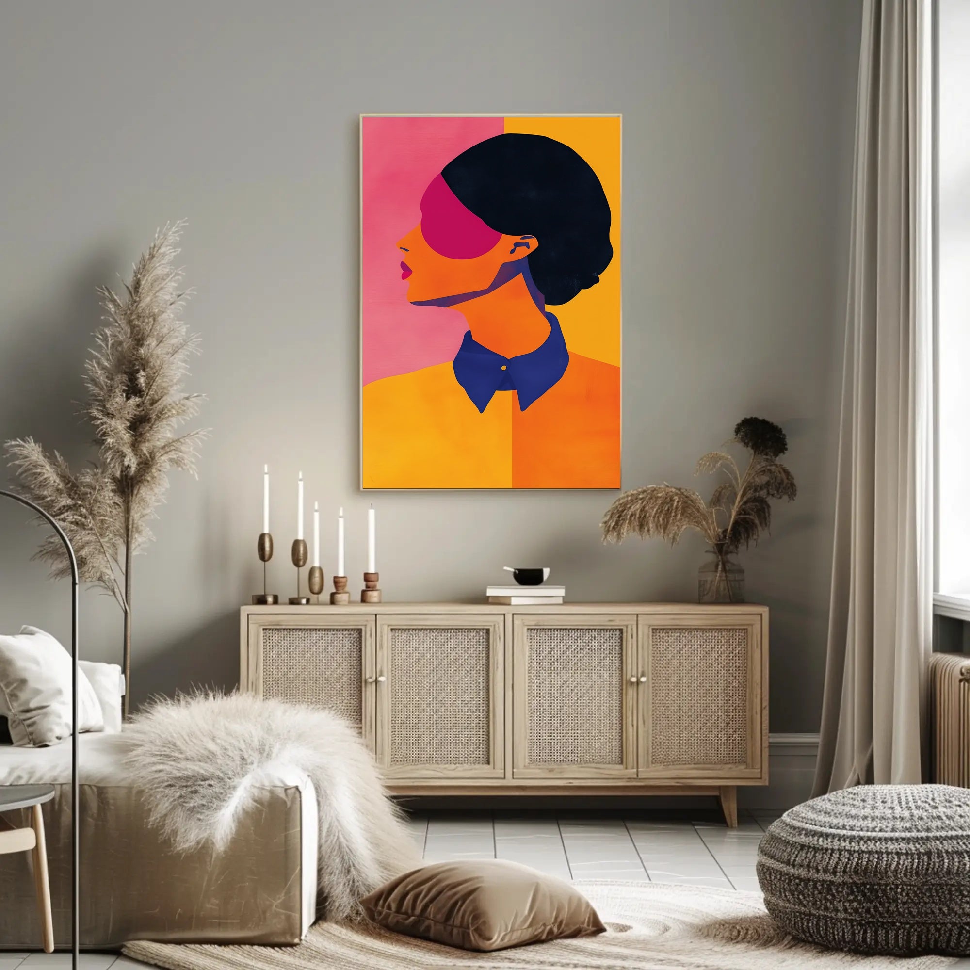 Modern Minimalist Profile Art in Abstract or Artistic Poster PosterGoat