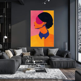 Modern Minimalist Profile Art in Abstract or Artistic Poster PosterGoat