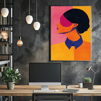 Modern Minimalist Profile Art in Abstract or Artistic Poster PosterGoat