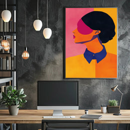 Modern Minimalist Profile Art in Abstract or Artistic Poster PosterGoat