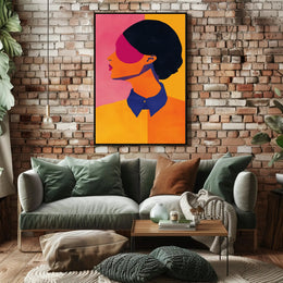 Modern Minimalist Profile Art in Abstract or Artistic Poster PosterGoat