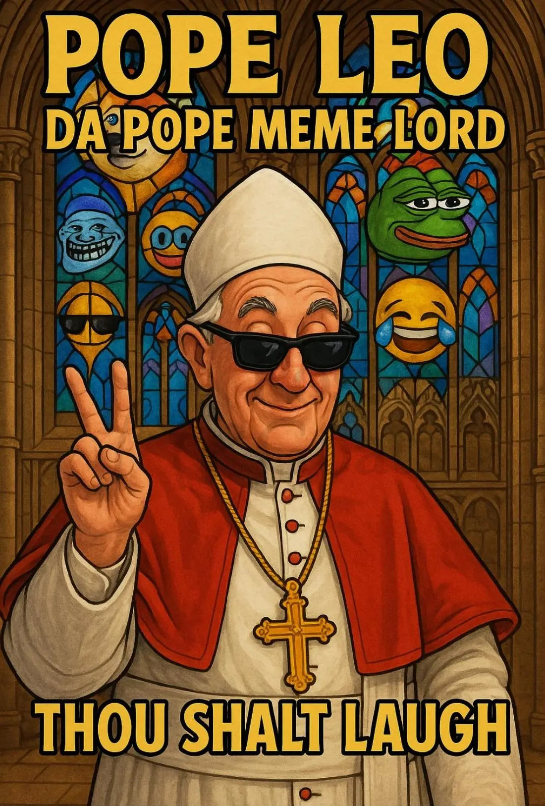 Modern Pope Meme Iconography Pop Culture Poster PosterGoat