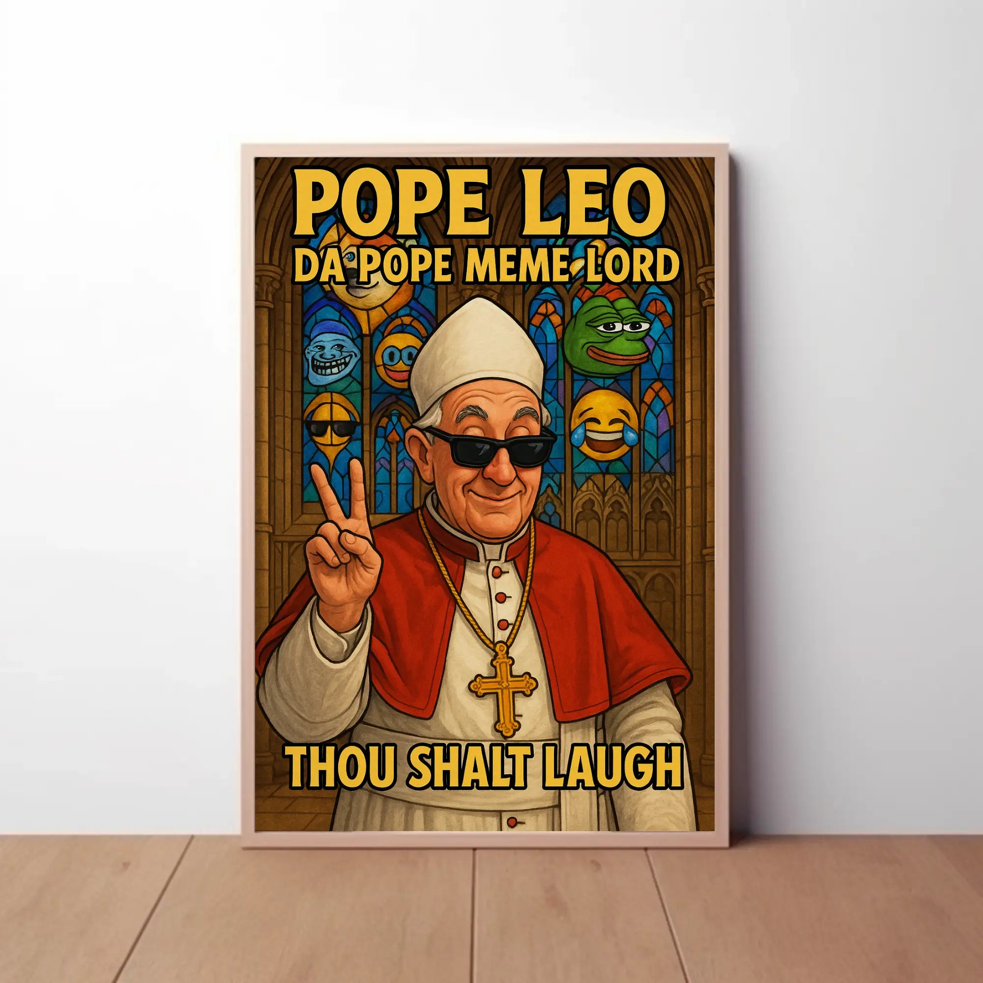 Modern Pope Meme Iconography Pop Culture Poster PosterGoat