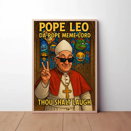 Modern Pope Meme Iconography Pop Culture Poster PosterGoat