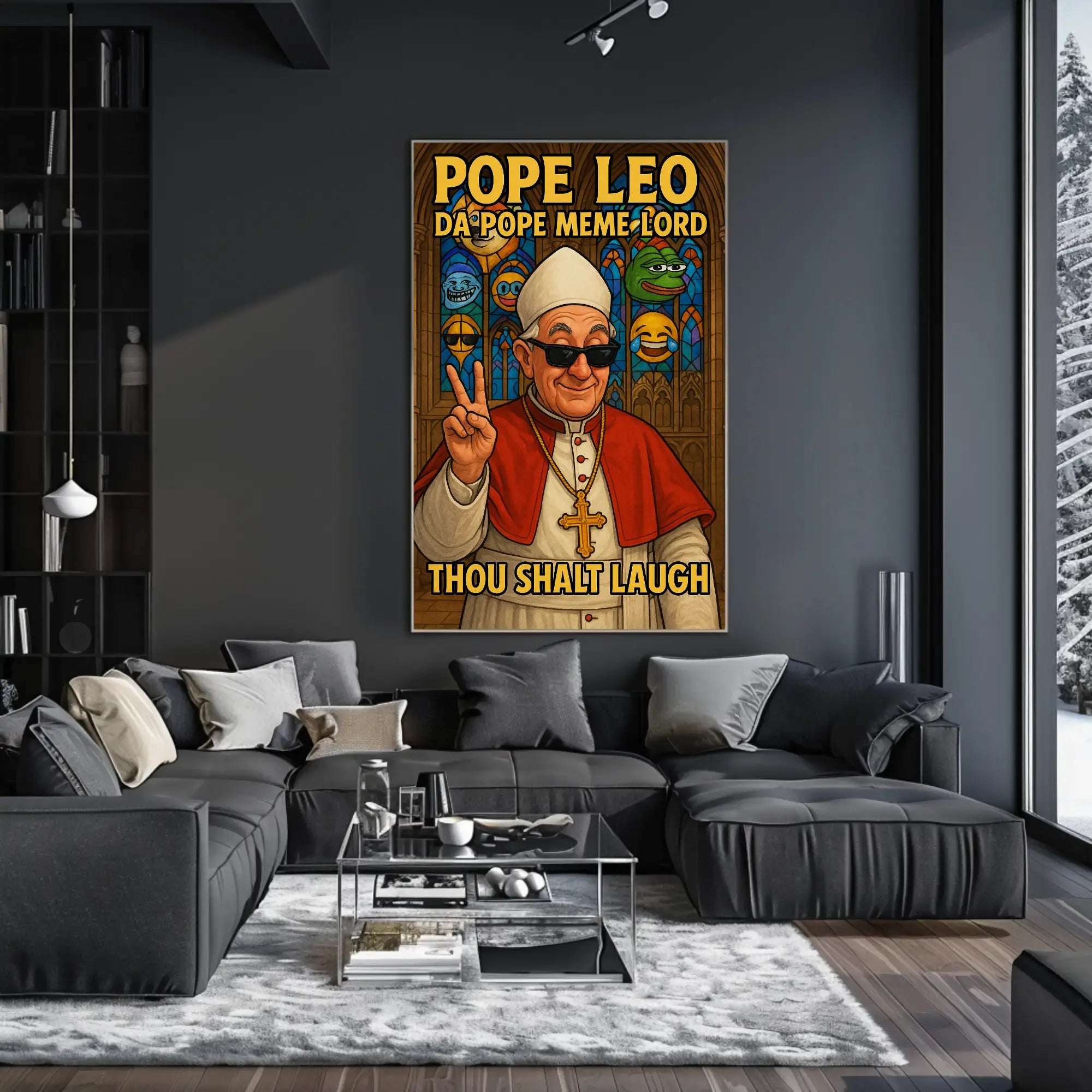 Modern Pope Meme Iconography Pop Culture Poster PosterGoat