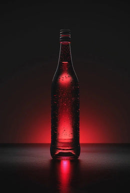 Modern Sleek Beverage Illumination: Abstract, Artistic, or Pop Culture Poster PosterGoat