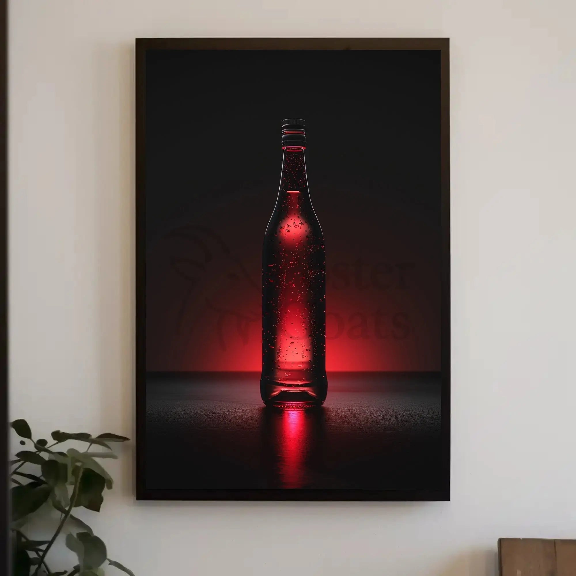 Modern Sleek Beverage Illumination: Abstract, Artistic, or Pop Culture Poster PosterGoat