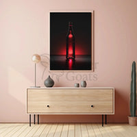 Modern Sleek Beverage Illumination: Abstract, Artistic, or Pop Culture Poster PosterGoat