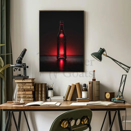 Modern Sleek Beverage Illumination: Abstract, Artistic, or Pop Culture Poster PosterGoat