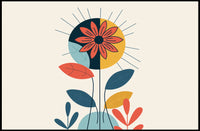 Modern Stylized Flower Contemporary Abstract or Artistic Poster PosterGoat