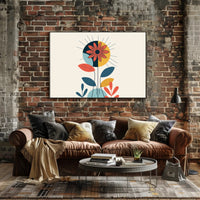 Modern Stylized Flower Contemporary Abstract or Artistic Poster PosterGoat