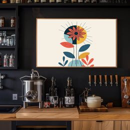 Modern Stylized Flower Contemporary Abstract or Artistic Poster PosterGoat