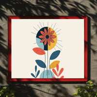 Modern Stylized Flower Contemporary Abstract or Artistic Poster PosterGoat