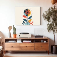 Modern Stylized Flower Contemporary Abstract or Artistic Poster PosterGoat