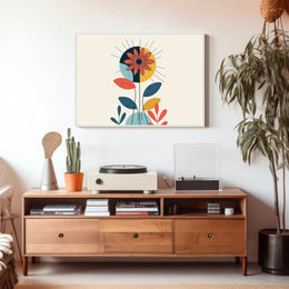 Modern Stylized Flower Contemporary Abstract or Artistic Poster PosterGoat