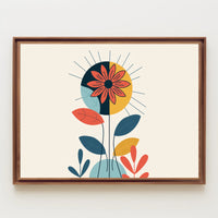 Modern Stylized Flower Contemporary Abstract or Artistic Poster PosterGoat