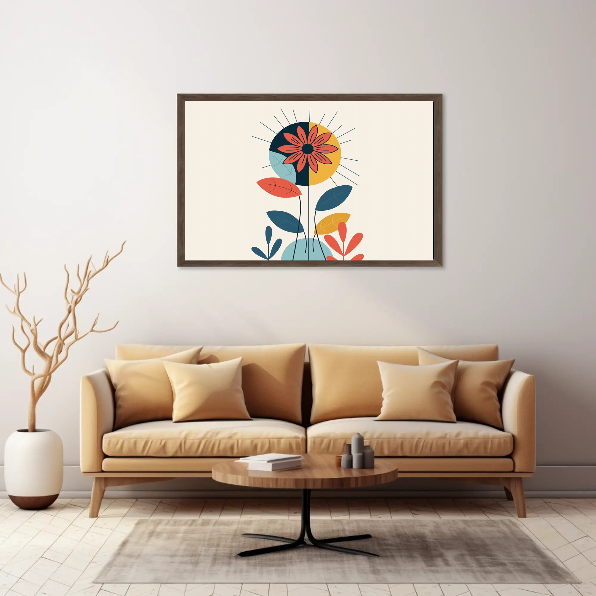 Modern Stylized Flower Contemporary Abstract or Artistic Poster PosterGoat