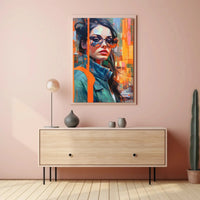 Modern Urban Woman Artistic Pop Culture Poster PosterGoat