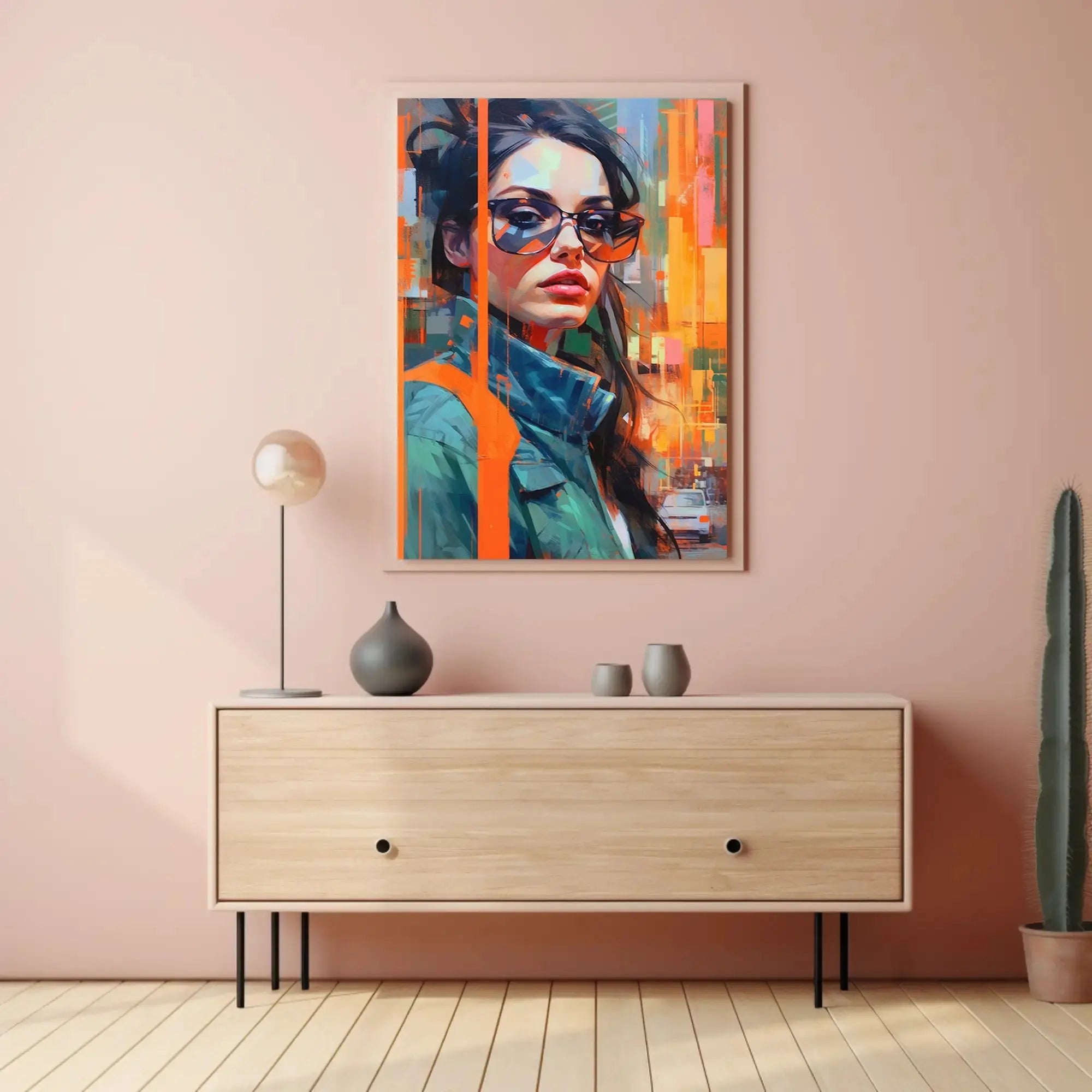 Modern Urban Woman Artistic Pop Culture Poster PosterGoat