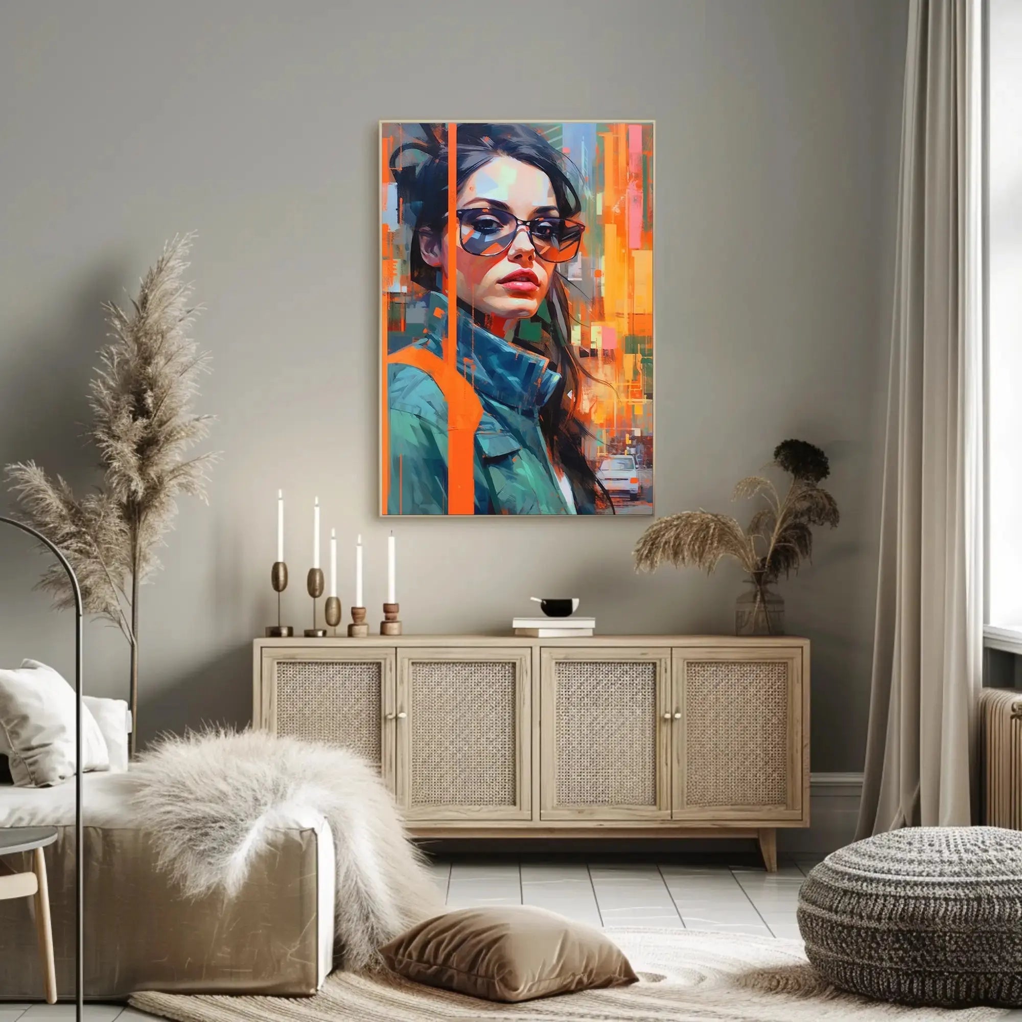 Modern Urban Woman Artistic Pop Culture Poster PosterGoat
