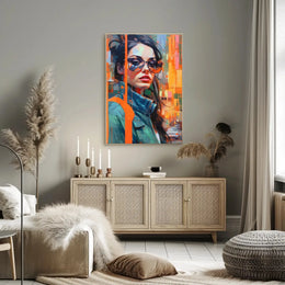 Modern Urban Woman Artistic Pop Culture Poster PosterGoat