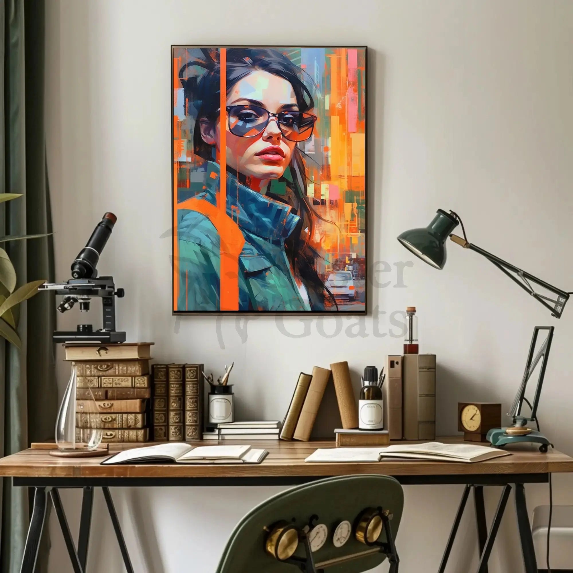 Modern Urban Woman Artistic Pop Culture Poster PosterGoat