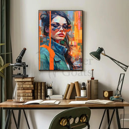 Modern Urban Woman Artistic Pop Culture Poster PosterGoat