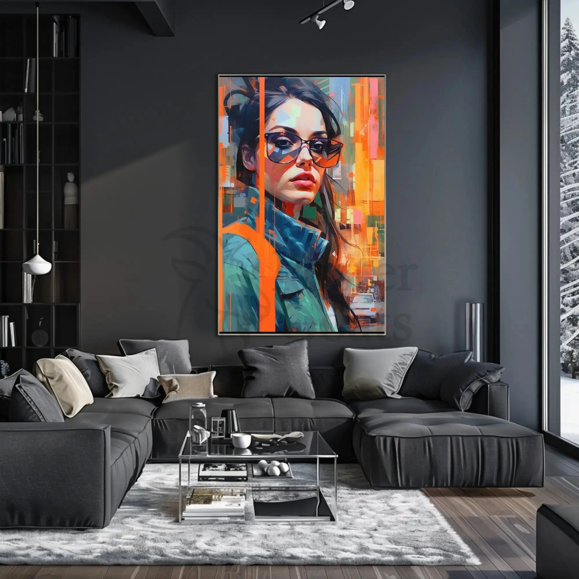 Modern Urban Woman Artistic Pop Culture Poster PosterGoat