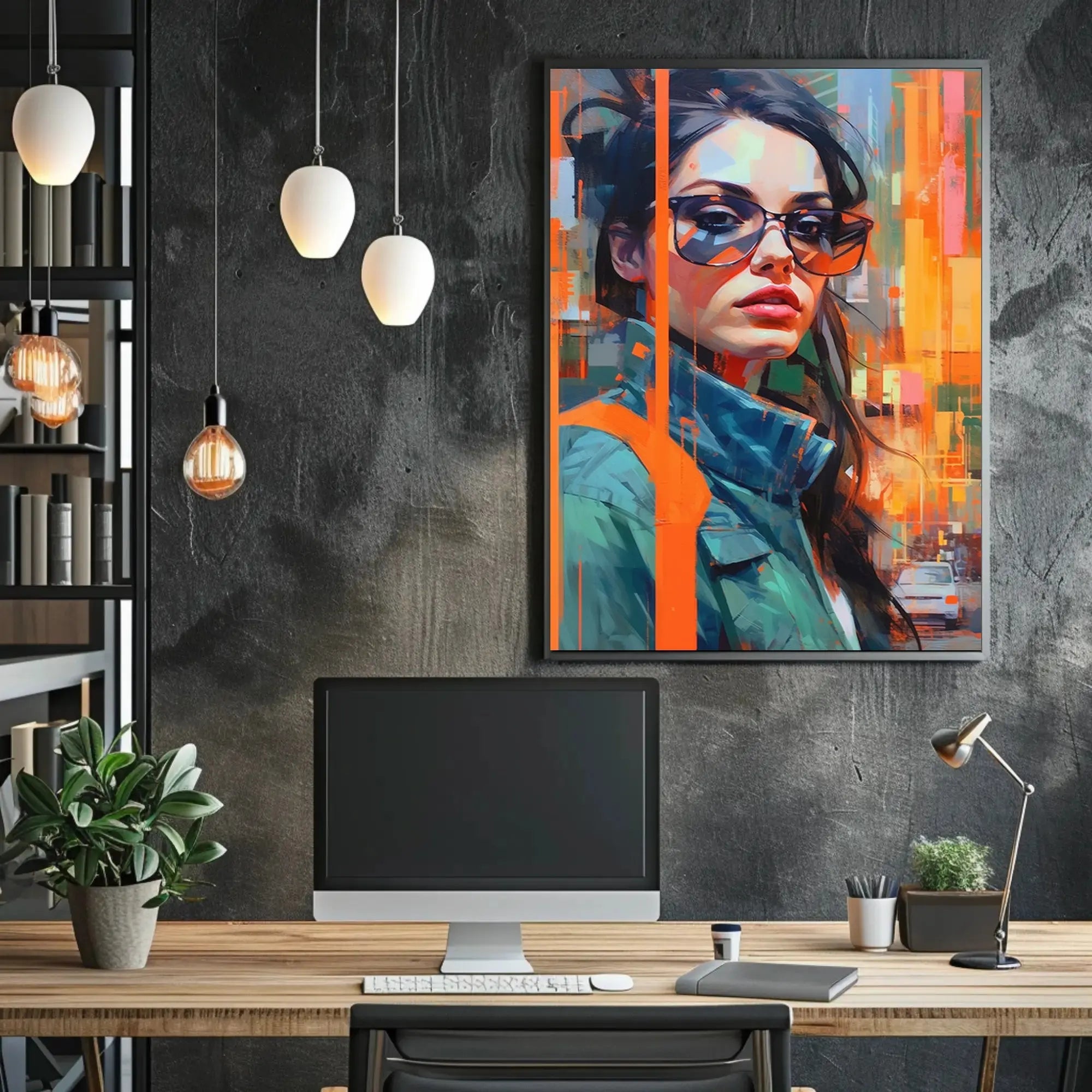 Modern Urban Woman Artistic Pop Culture Poster PosterGoat
