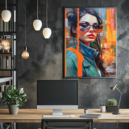 Modern Urban Woman Artistic Pop Culture Poster PosterGoat