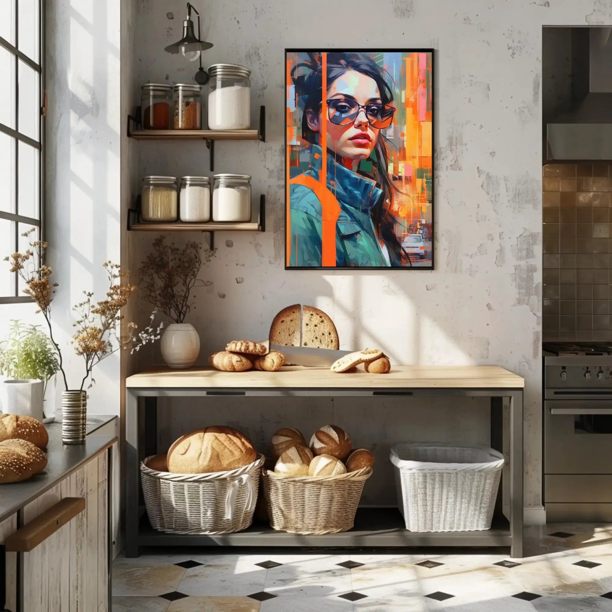 Modern Urban Woman Artistic Pop Culture Poster PosterGoat