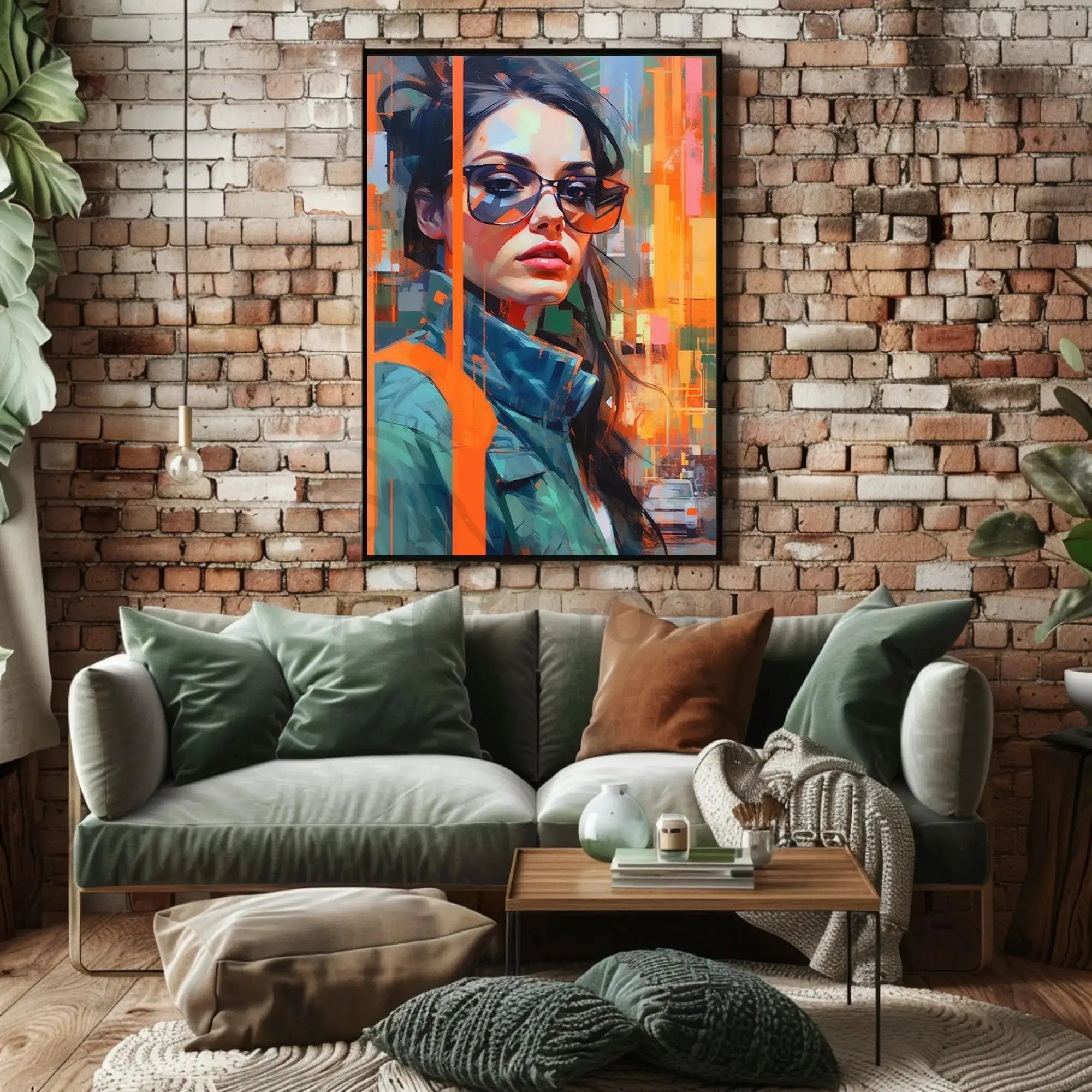 Modern Urban Woman Artistic Pop Culture Poster PosterGoat