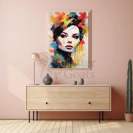 Modern Woman's Portrait: Abstract, Artistic, or Pop Culture Poster PosterGoat