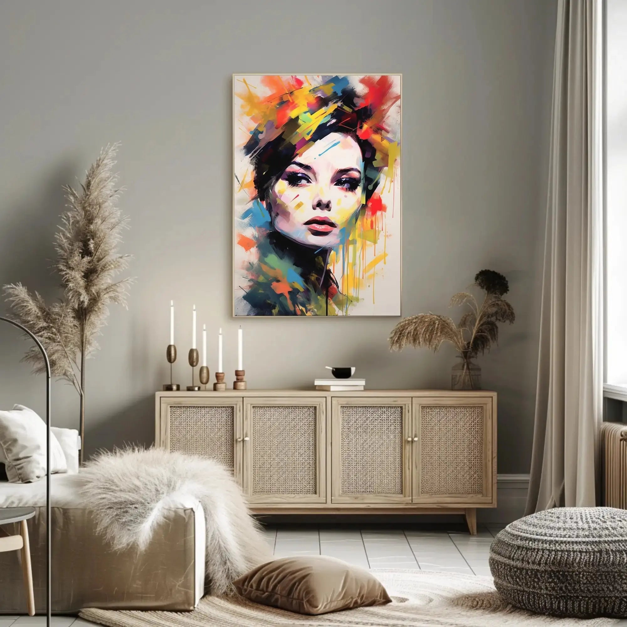 Modern Woman's Portrait: Abstract, Artistic, or Pop Culture Poster PosterGoat