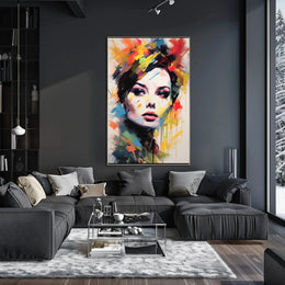 Modern Woman's Portrait: Abstract, Artistic, or Pop Culture Poster PosterGoat